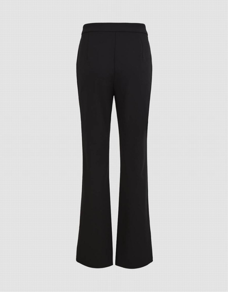 Black Women's Urban Revivo Knitted Flare Pants | UHY317PM