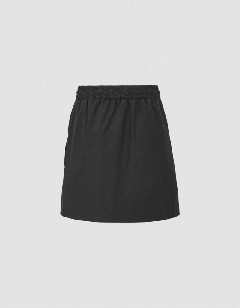 Black Women's Urban Revivo Mini Straight Skirts | SEZ5536HQ