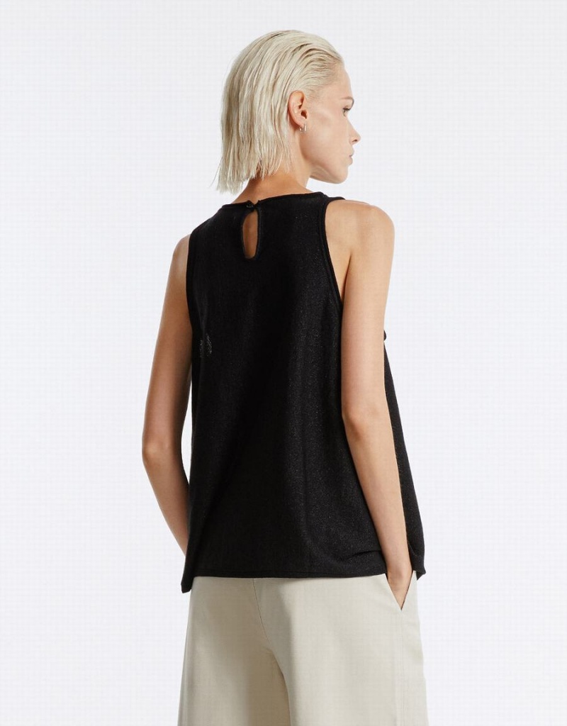 Black Women's Urban Revivo Oversized Tank Top | FOW7763GP