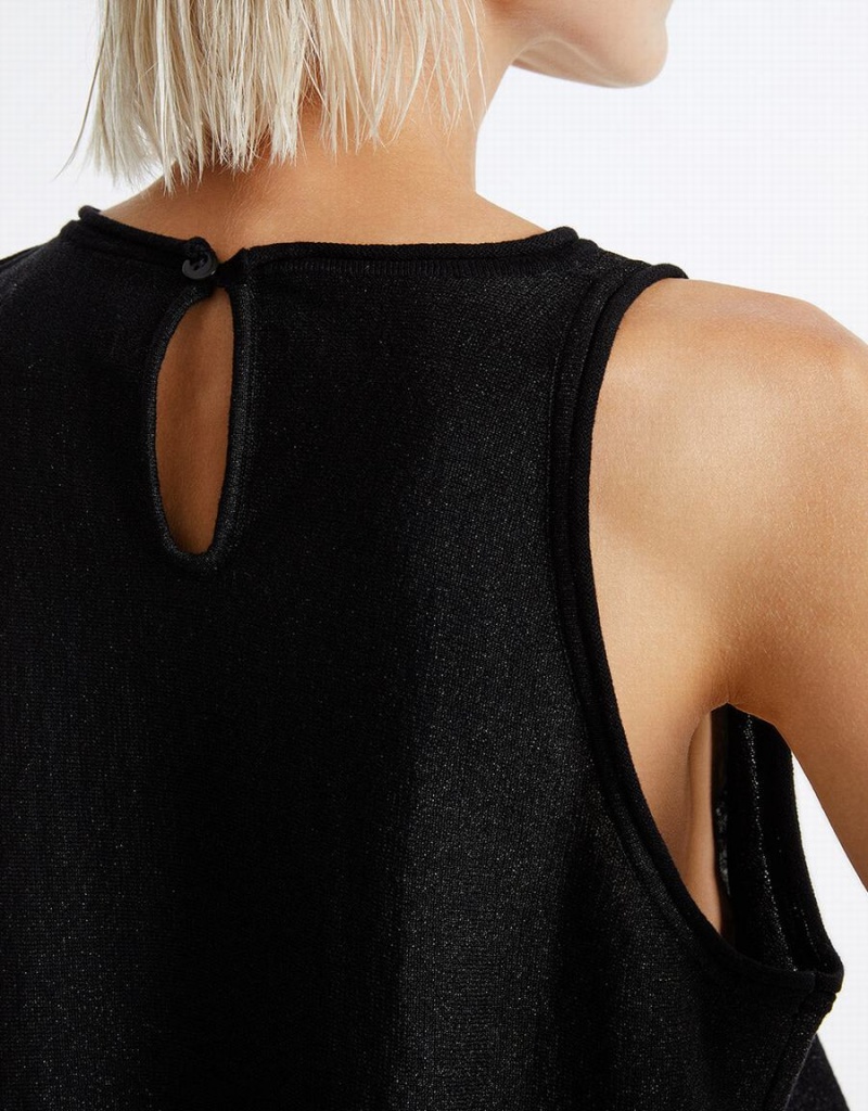 Black Women's Urban Revivo Oversized Tank Top | FOW7763GP