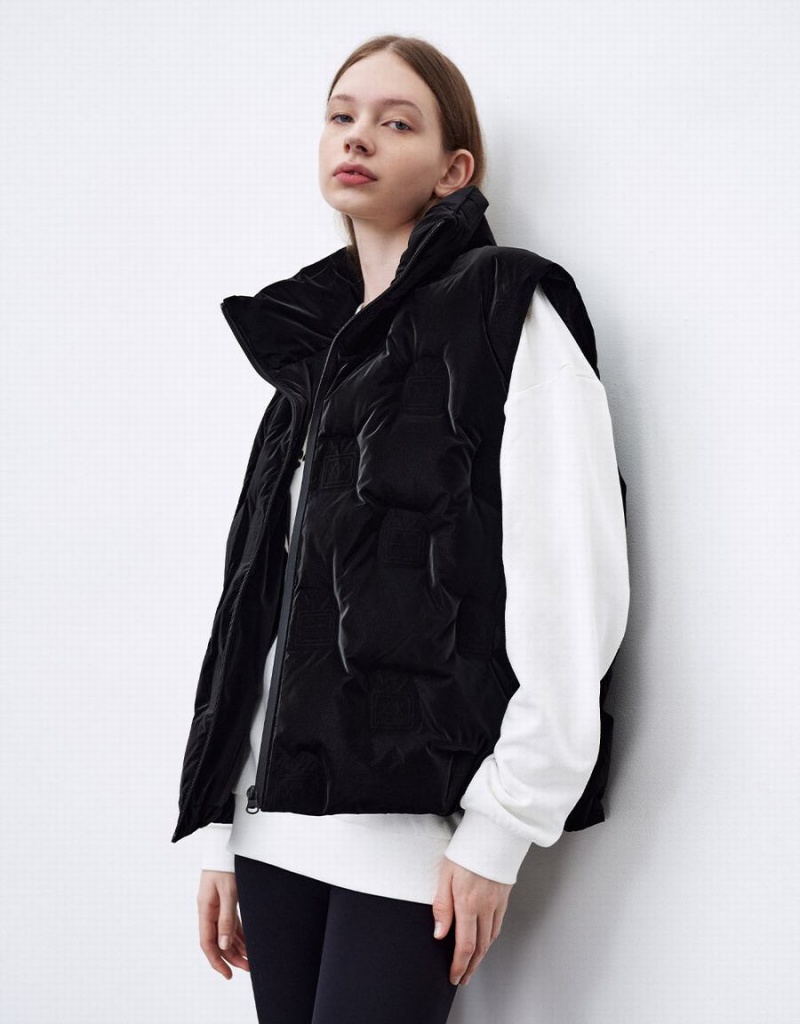 Black Women's Urban Revivo Quilted Down Down Jackets | OBB4597CW