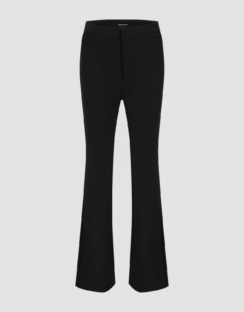 Black Women\'s Urban Revivo Skinny Flare Pants | OOU10064FP