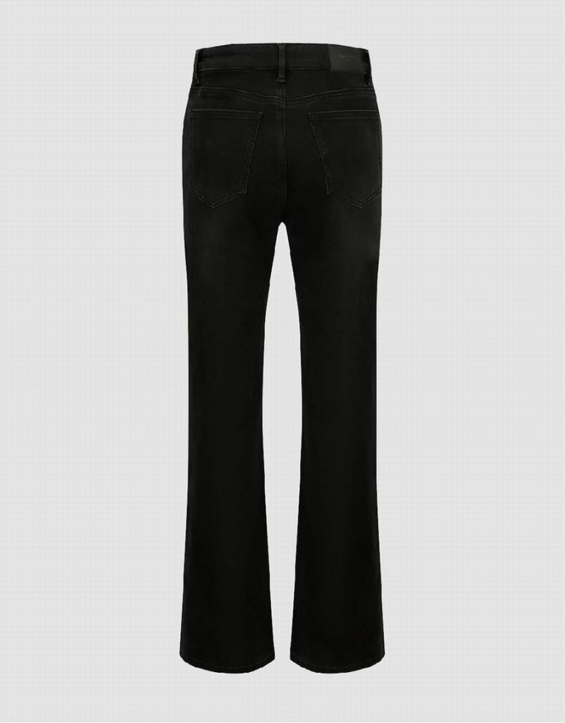 Black Women's Urban Revivo Straight Jeans | UPT6134YY