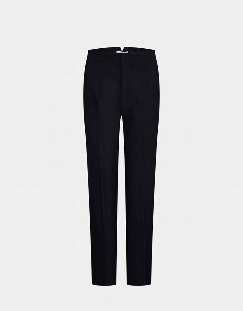 Black Women\'s Urban Revivo Straight Tailored Pants | EVR9039UL