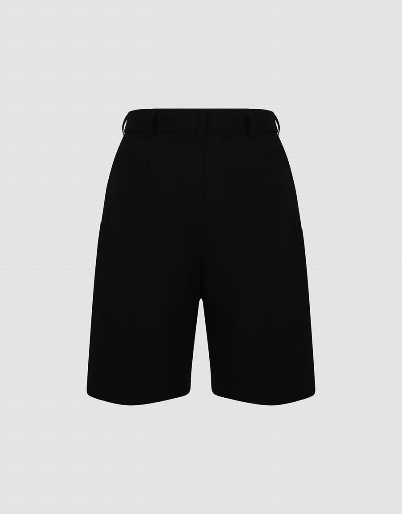 Black Women's Urban Revivo Tailored Regular Shorts | KZG3940DT