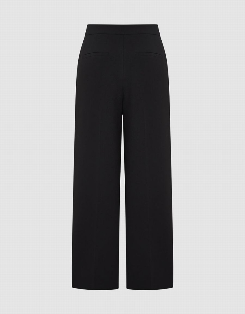 Black Women's Urban Revivo Tailored Straight Pants | KZF3839TE