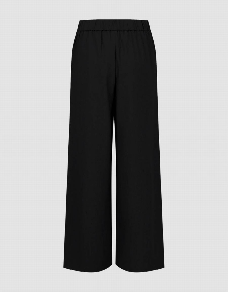 Black Women's Urban Revivo Wide-Leg Pants | RNU2617FJ