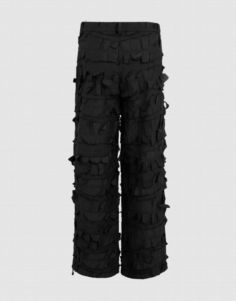 Black Women's Urban Revivo Wide-Leg Pants | NWF7059PQ