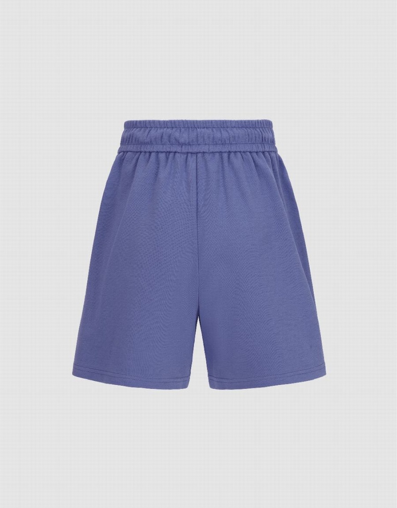 Blue Women's Urban Revivo Drawstring Waist Shorts | CWP7537RX