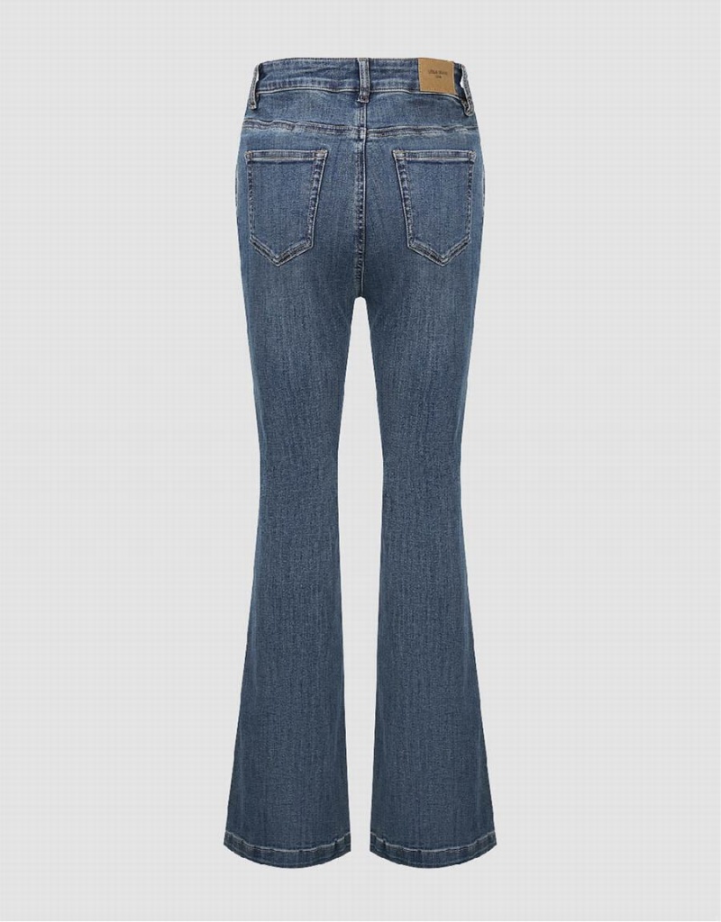 Blue Women's Urban Revivo Flare Jeans | PKH4047IR