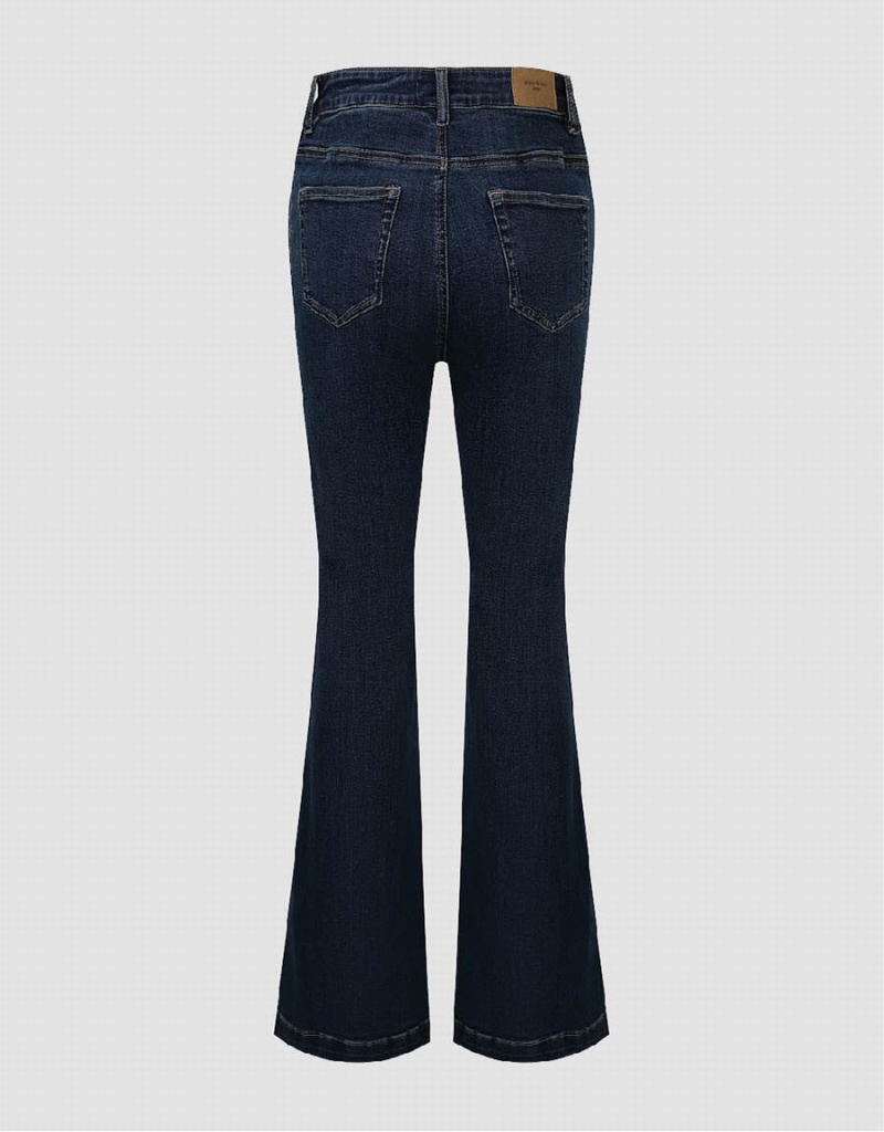 Blue Women's Urban Revivo Flare Jeans | YHP1370FK