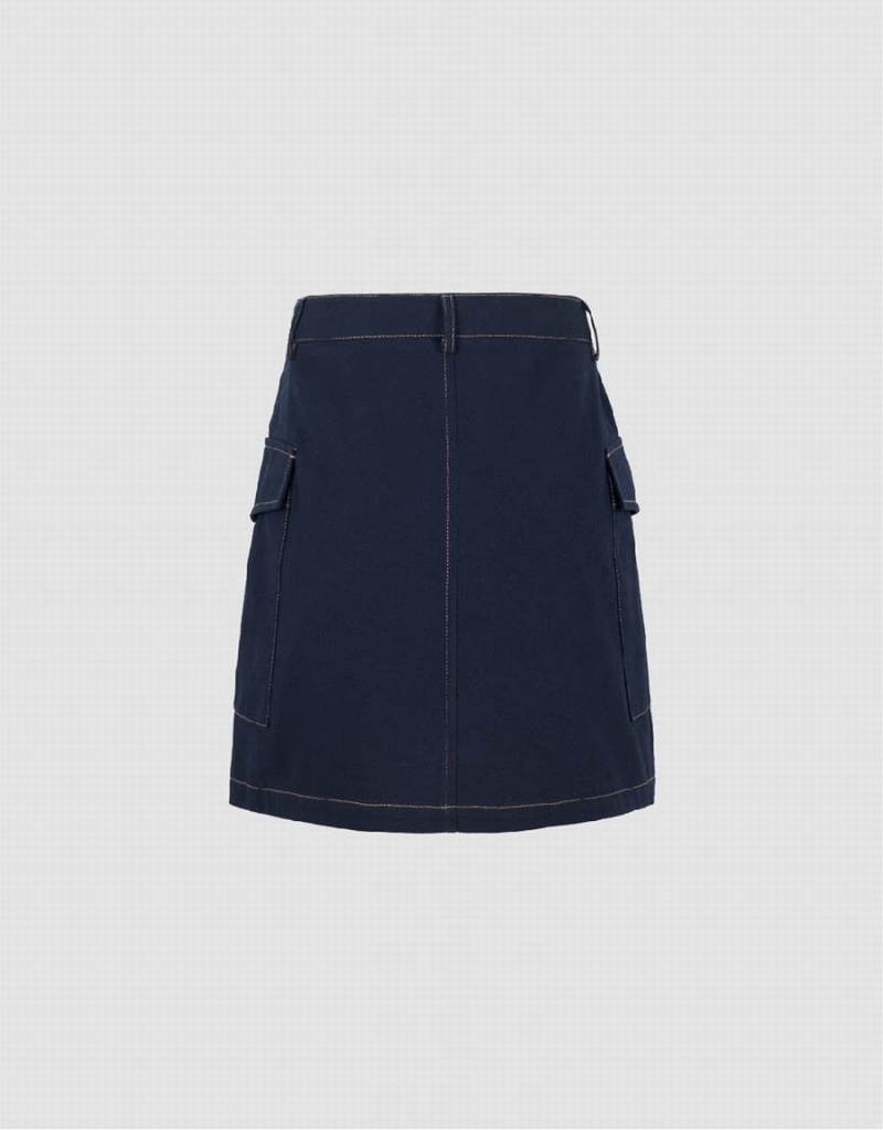 Blue Women's Urban Revivo Mini A-Line Skirts | MML285GI