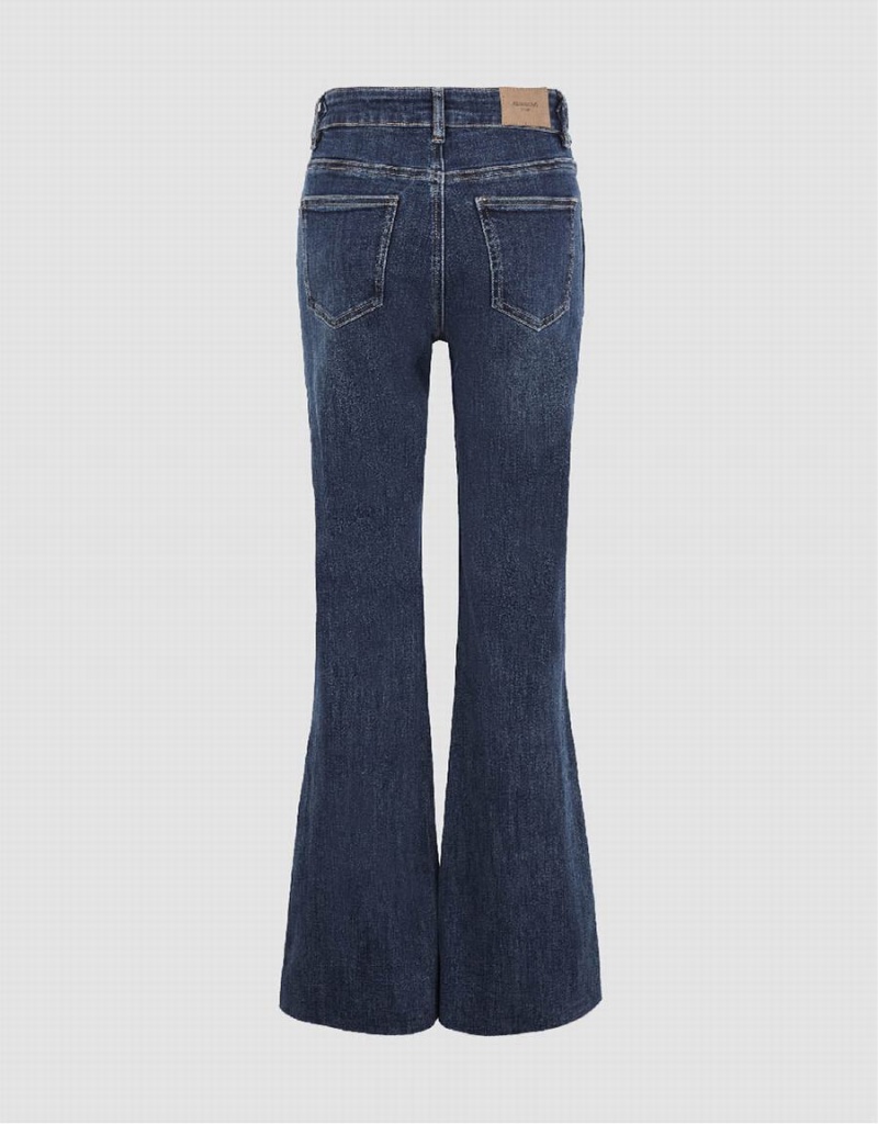 Blue Women's Urban Revivo Split Hem Flare Jeans | BBU5113CK