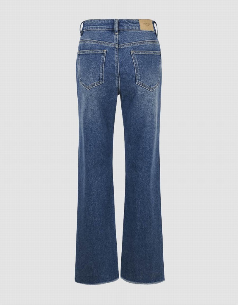 Blue Women's Urban Revivo Straight Jeans | YMR976LS