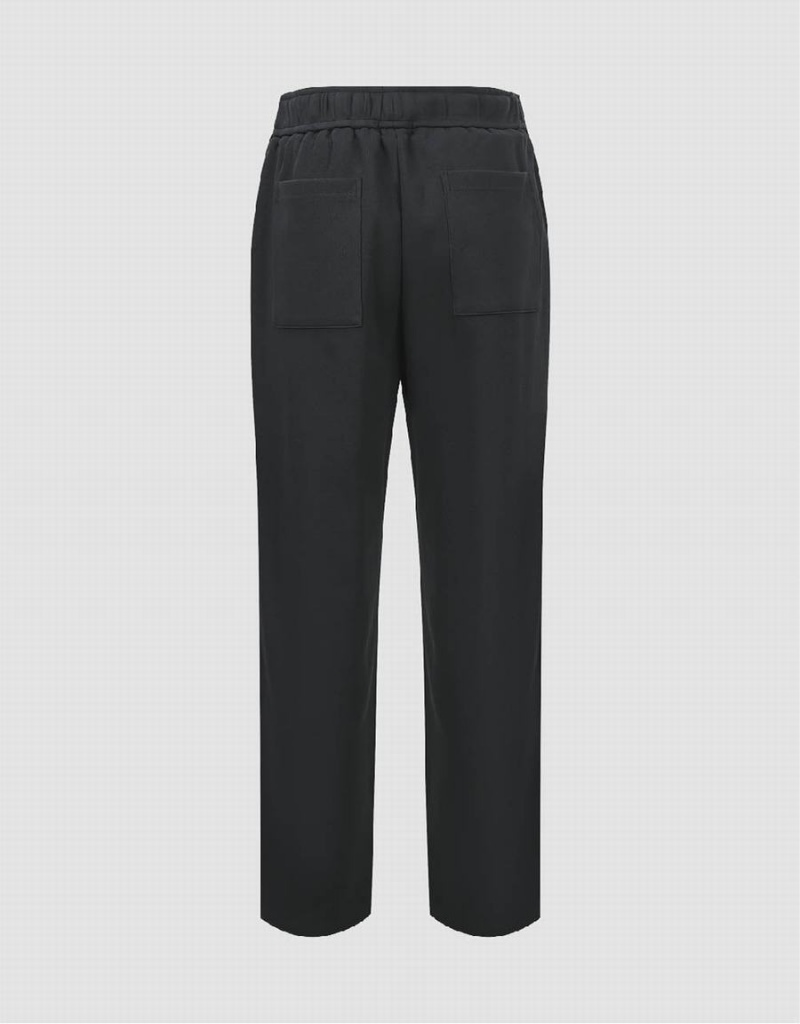 Dark Grey Men's Urban Revivo Drawstring Waist Carrot Fit Pants | DXB7921WX