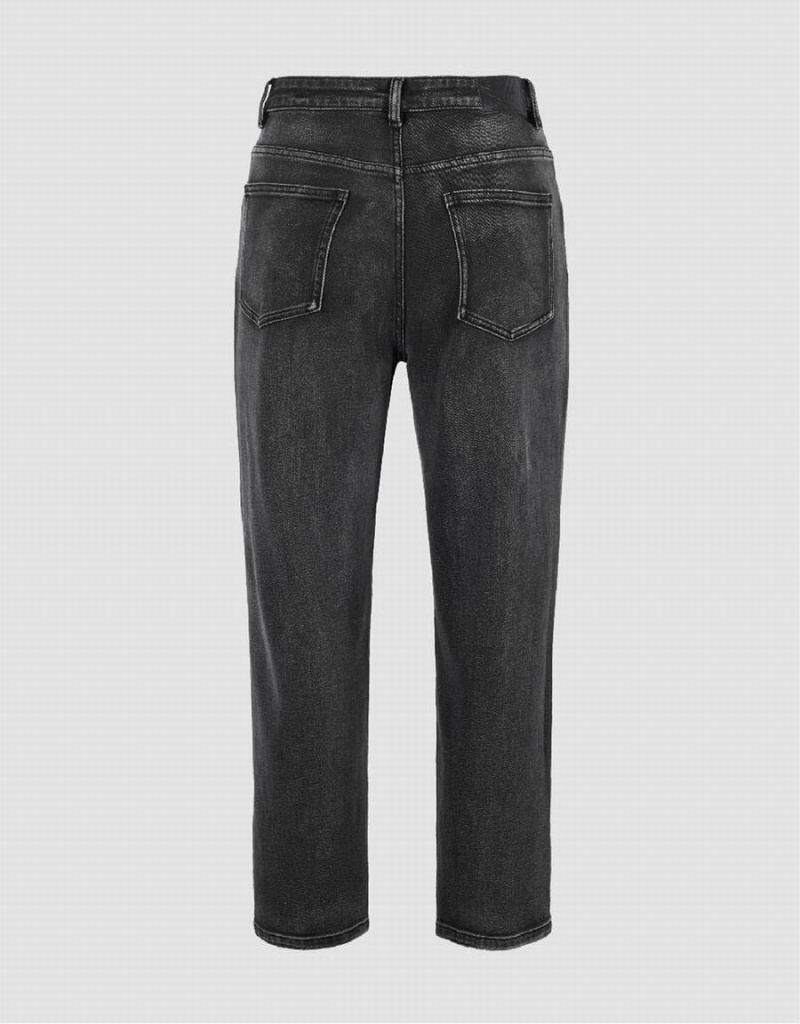 Dark Grey Men's Urban Revivo Straight Jeans | FFX1768LL