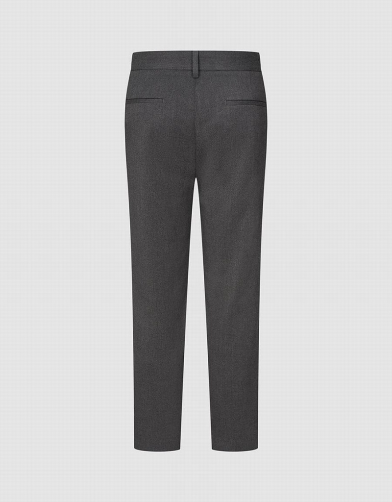 Dark Grey Men's Urban Revivo Tailored Straight Pants | RNT2982AW