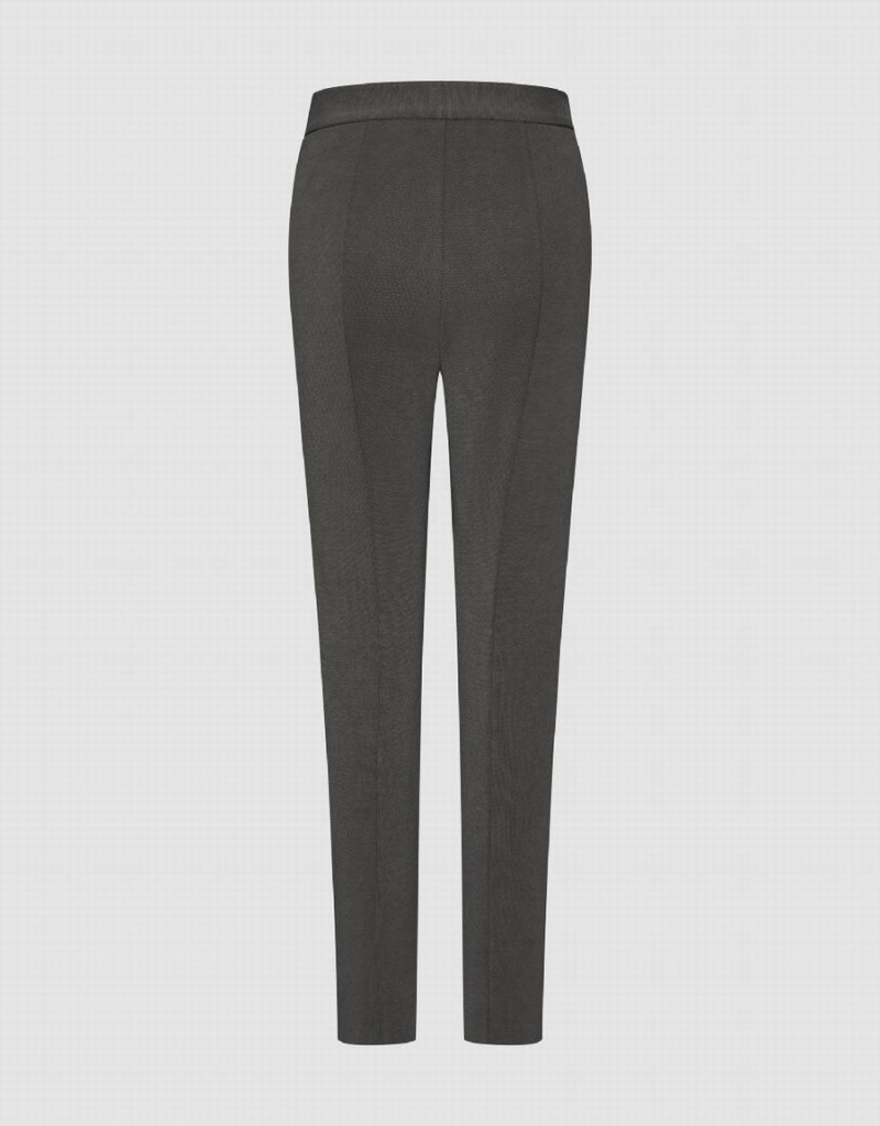 Dark Grey Women's Urban Revivo Knitted Straight Pants | QWF3457SC