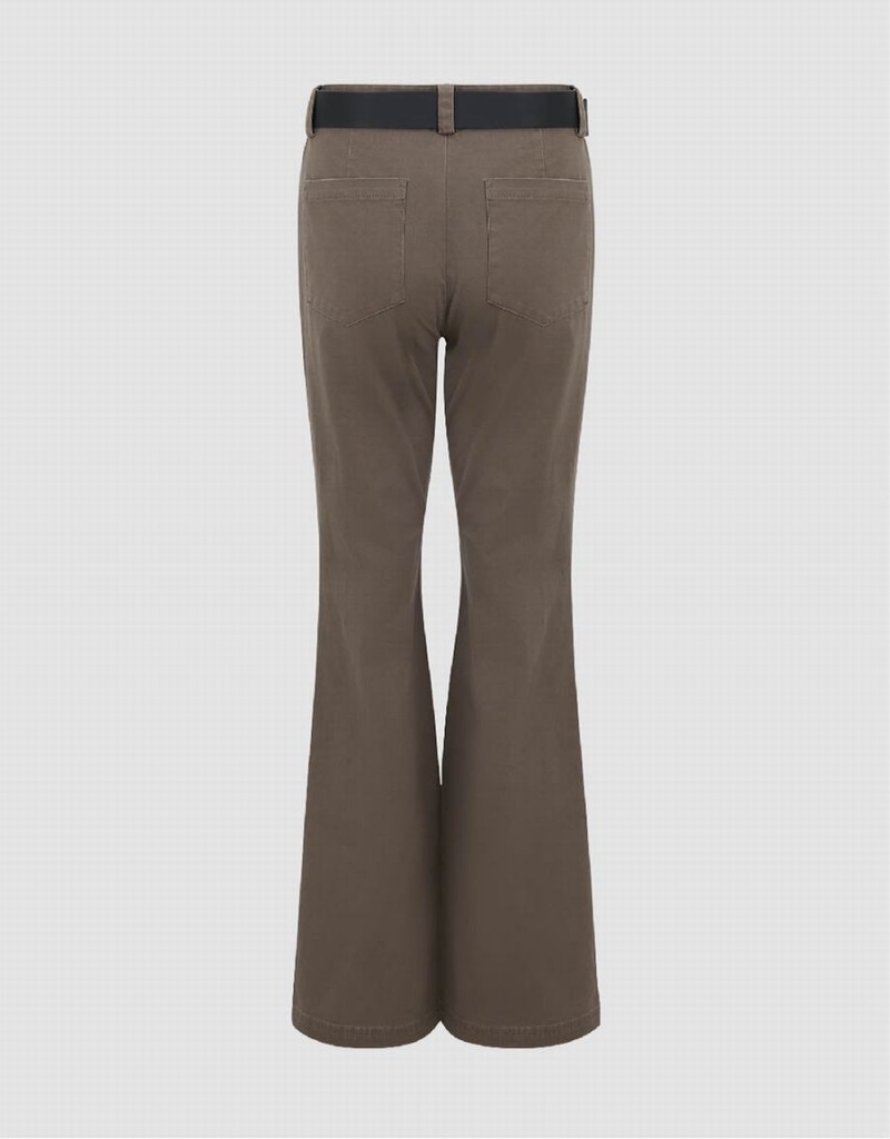 Dark Grey Women's Urban Revivo Loose Flare Pants | KFI5677PC