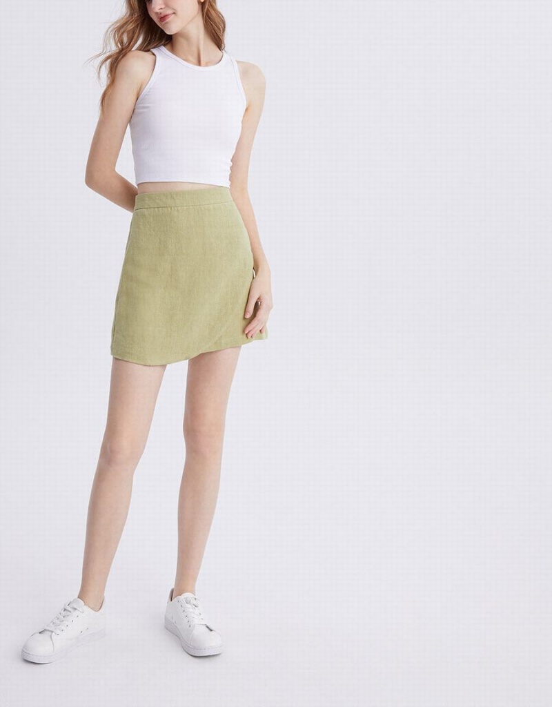 Green Women's Urban Revivo Wrap Skirts | WVL2642EL