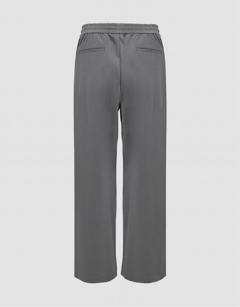 Grey Men's Urban Revivo Drawstring Waist Wide-Leg Loose Pants | MRX459HK