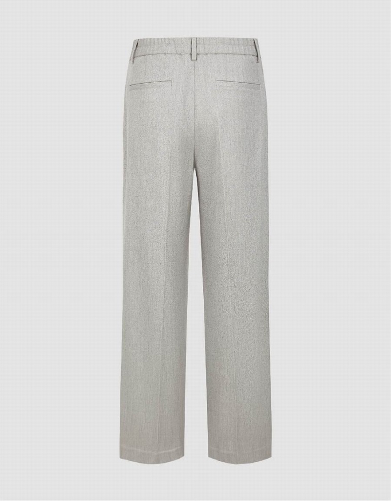 Grey Men's Urban Revivo Loose Straight Pants | FAL4917NJ