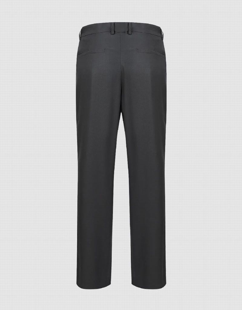 Grey Men's Urban Revivo Tailored Straight Pants | YBS7814SN