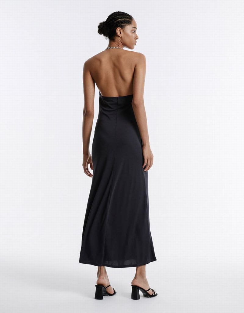 Grey Women's Urban Revivo Backless Maxi Dress | DZP1993YX