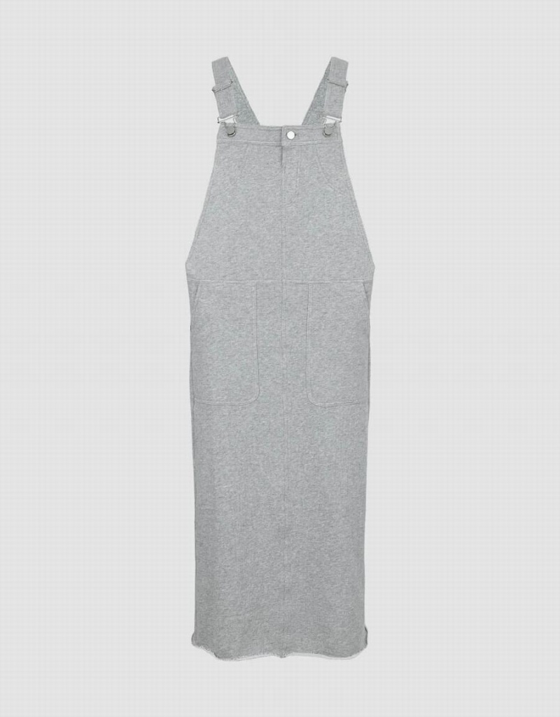 Grey Women\'s Urban Revivo Sleeveless Knitted Straight Dress | JDU6135TD