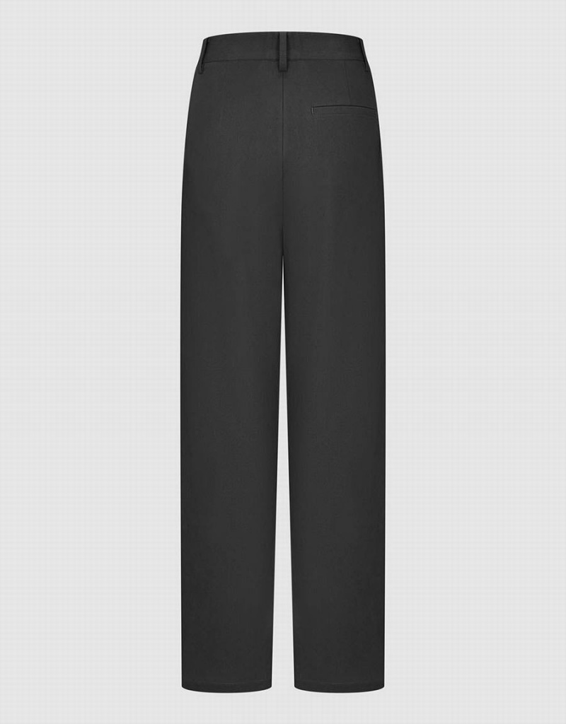 Grey Women's Urban Revivo Straight Pants | ZYP3190QV