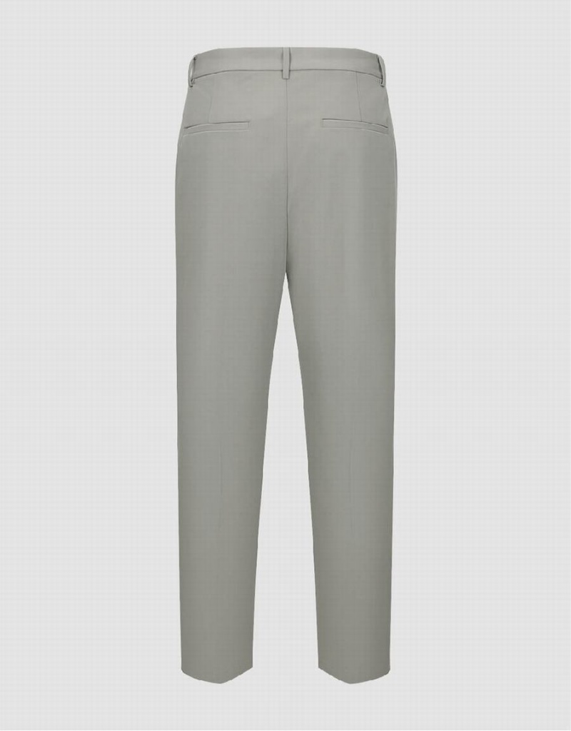 Khaki Grey Men's Urban Revivo Carrot Fit Pants | AHH3166CC