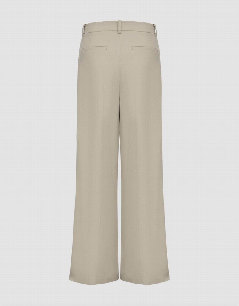 Khaki Women's Urban Revivo Straight Leg Pants | ZAC4017JQ