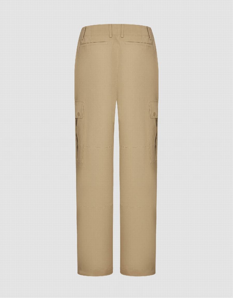 Khaki Women's Urban Revivo Wide-Leg Pants | SIV669IT