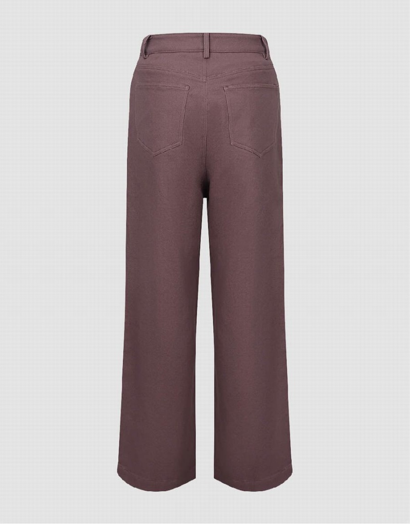 Pink Women's Urban Revivo Wide-Leg Pants | ZMG159VK