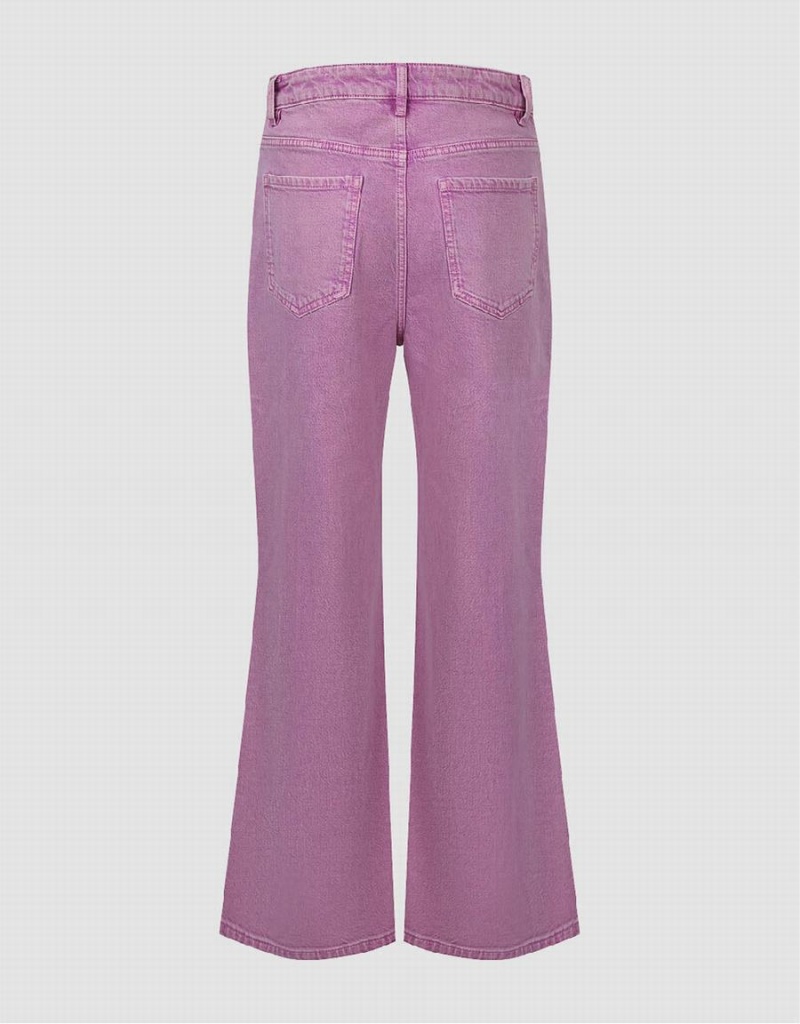 Purple Women's Urban Revivo Flare Jeans | ASE8895MZ