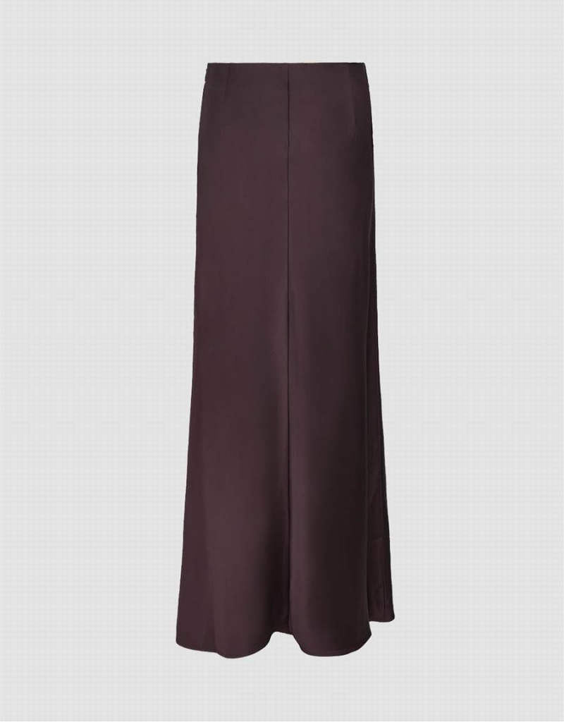 Purple Women's Urban Revivo Midi Straight Skirts | IOD4574JG