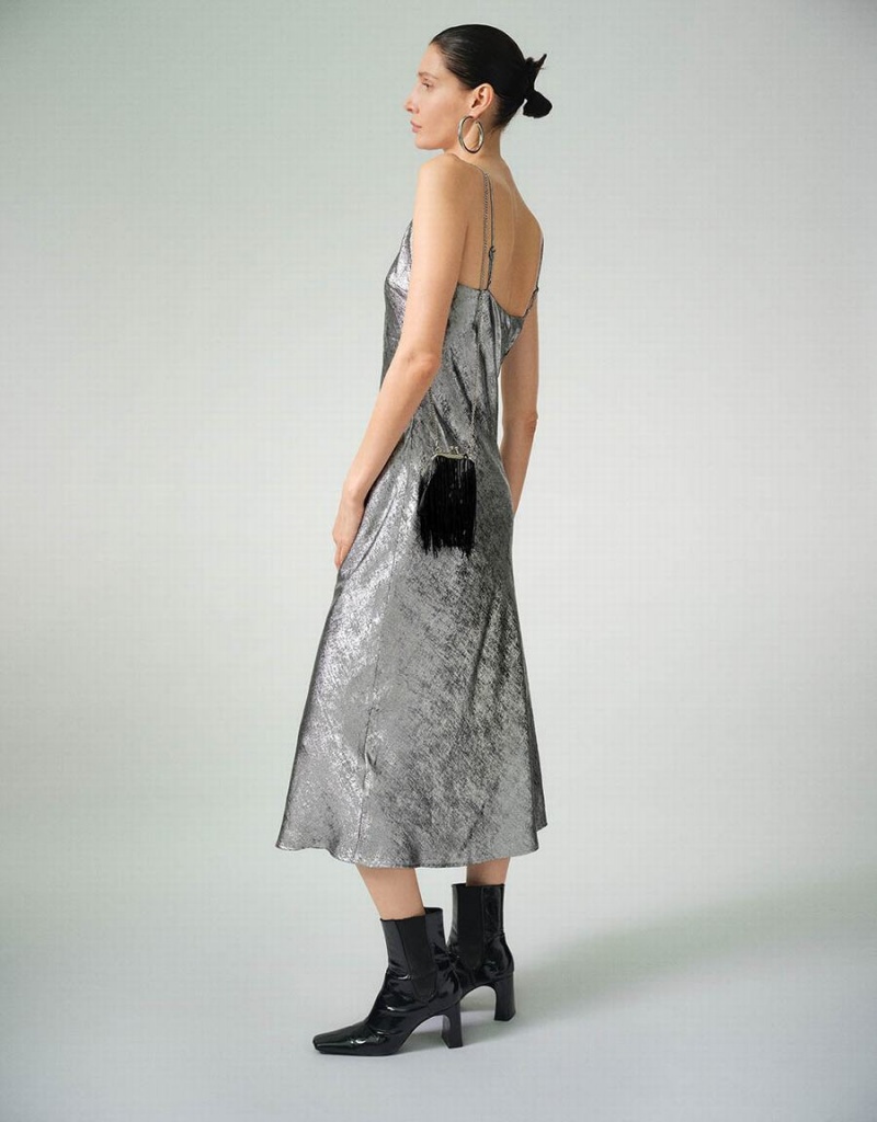 Silver Women's Urban Revivo Cami A-Line Dress | WQF9013PC