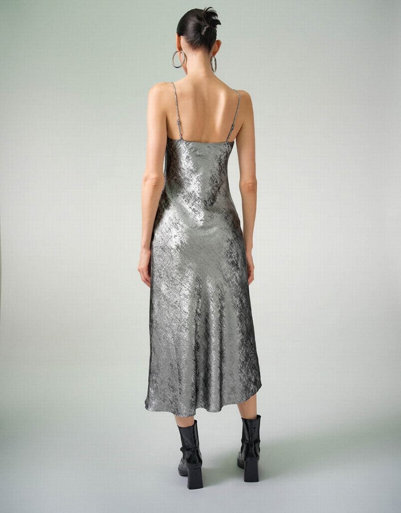 Silver Women's Urban Revivo Cami A-Line Dress | WQF9013PC