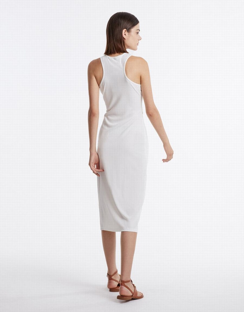 White Women's Urban Revivo Cut Out Knit Dress | NNG708YB