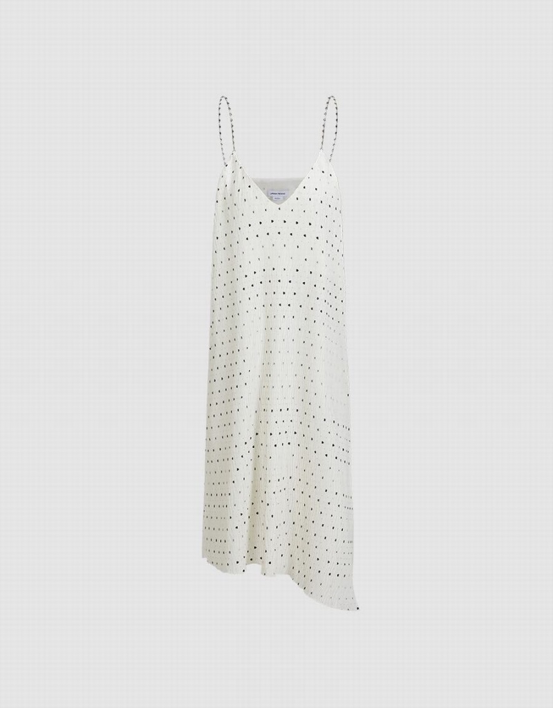 White Women's Urban Revivo Polka Dotted Strappy Dress | NJY8638RZ