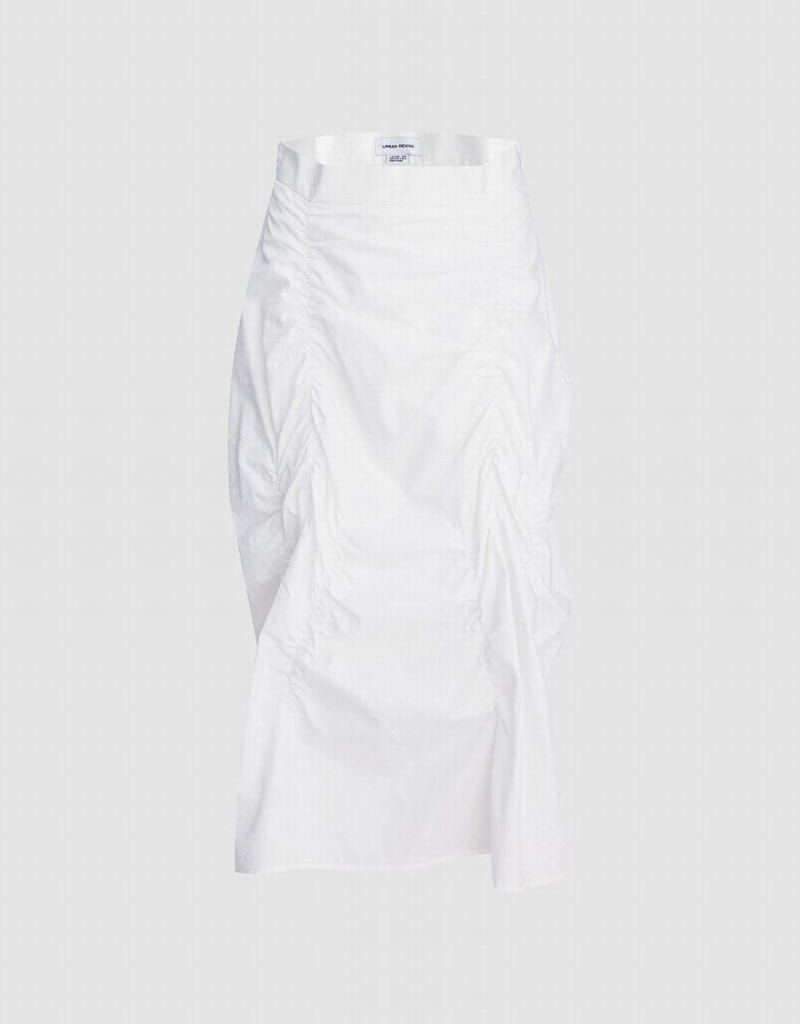 White Women\'s Urban Revivo Ruched Skirts | KTD323UG