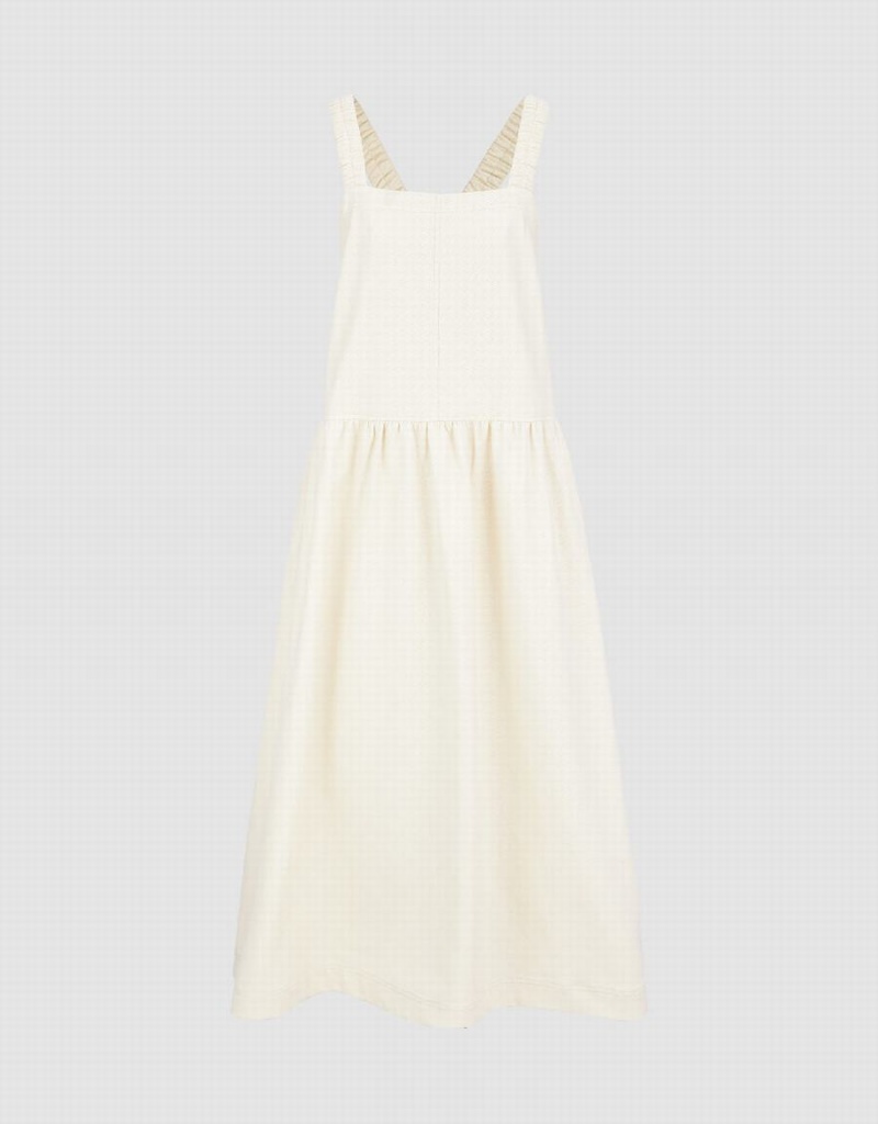 White Women's Urban Revivo Sleeveless A-Line Dress | EGU8389OE