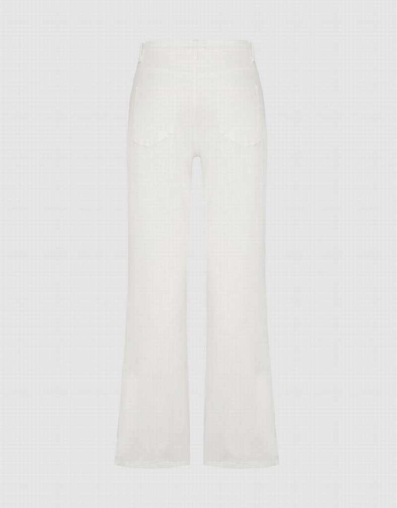 White Women's Urban Revivo Straight Jeans | NIA8024HU