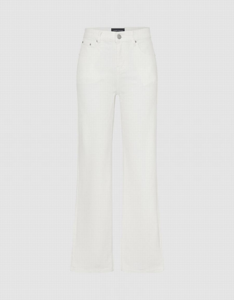 White Women\'s Urban Revivo Straight Jeans | NIA8024HU