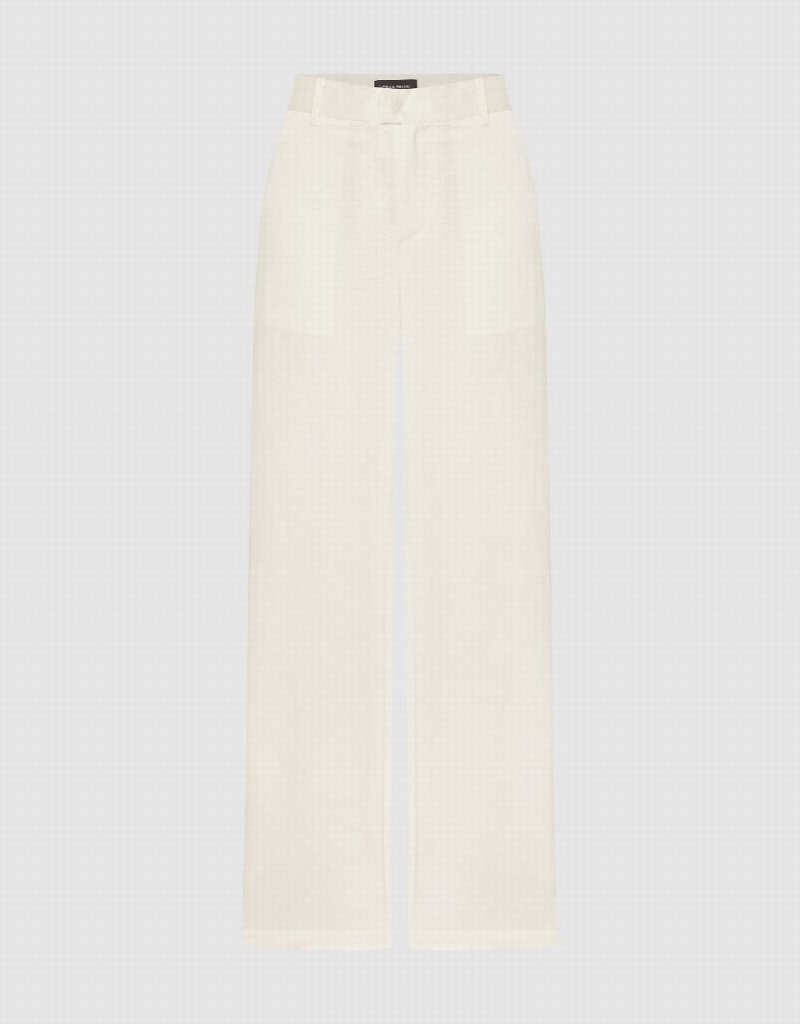 White Women\'s Urban Revivo Wide-Leg Pants | MTL3842BT