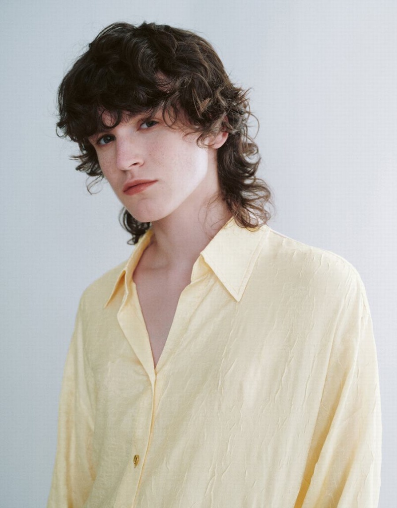 Yellow Women's Urban Revivo Textured Button Up Straight Shirts | TWF4889ZN